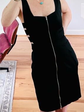 Walter by Walter Baker Black Mini Dress with Front Zip BNWT